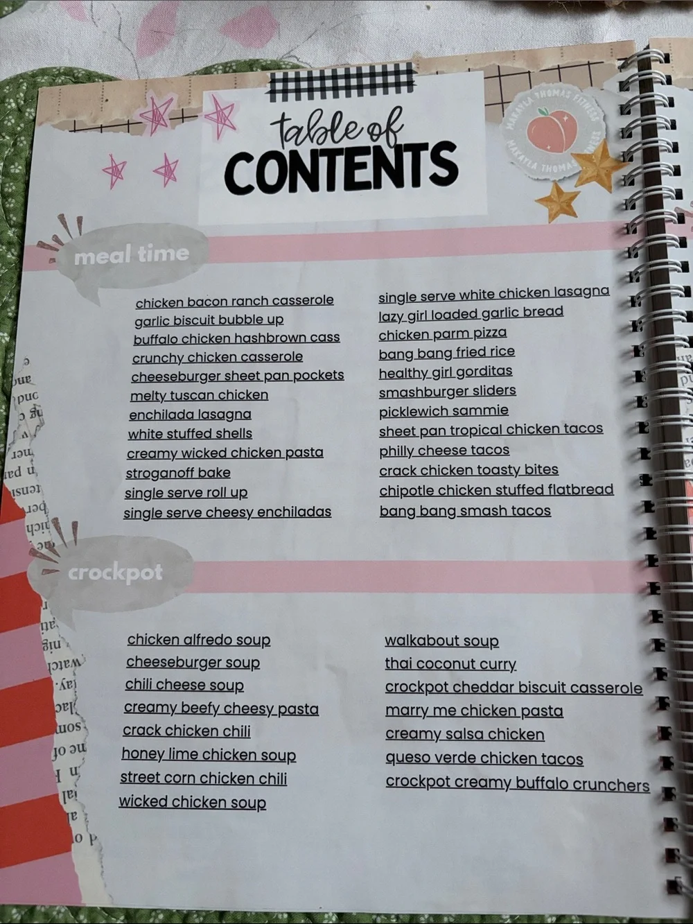 Fit & Fed Makayla Thomas color Cookbook